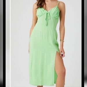 Green Spaghetti Strap Dress